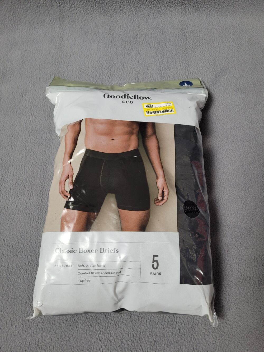 Goodfellow & Co Men's Classic Boxer Briefs 5 Pack Size Large 36/38 OPEN PACKAGE